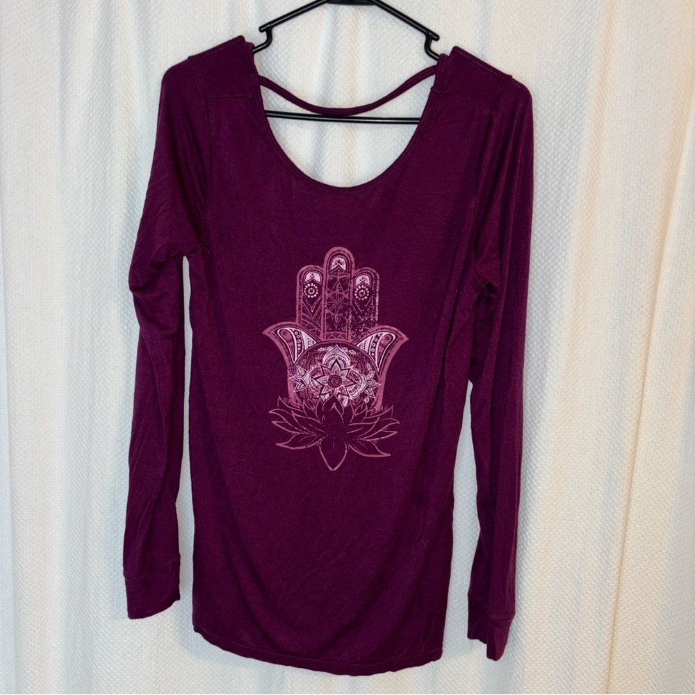 GAIAM yoga shirt SMALL purple
